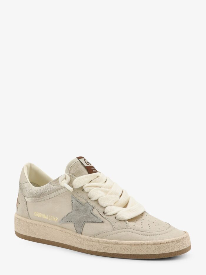 Golden Goose Deluxe Brand Ballstar Leather Sneakers With Iconic Side Logo