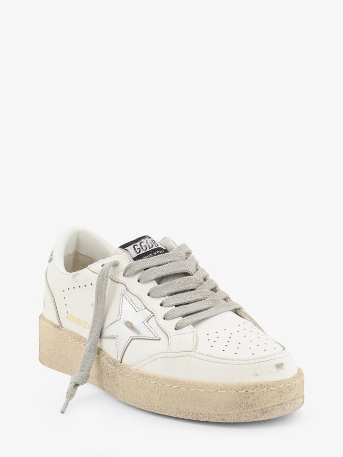 Golden Goose Deluxe Brand Ballstar Leather Sneakers With Iconic Side Logo
