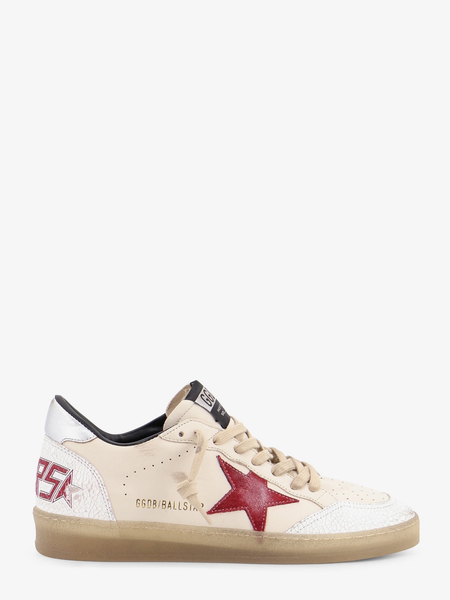 Golden Goose Deluxe Brand Ballstar Leather Sneakers With Iconic Side Logo