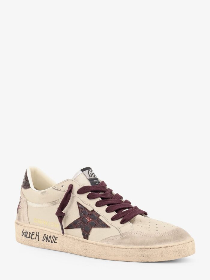 Golden Goose Deluxe Brand Ballstar Leather Sneakers With Iconic Side Logo