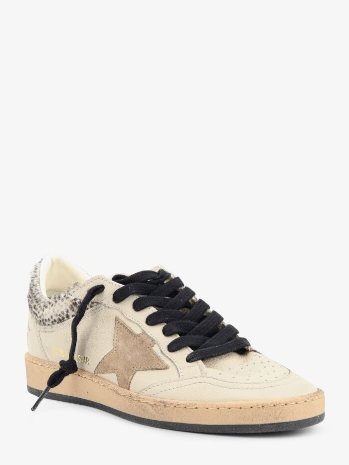 Golden Goose Deluxe Brand Ballstar Leather Sneakers With Iconic Side Logo
