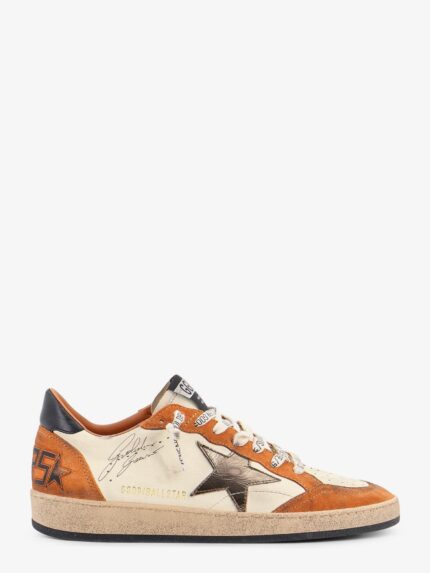 Golden Goose Deluxe Brand Ballstar Sneakers In Suede And Leather With Iconic Side Logo
