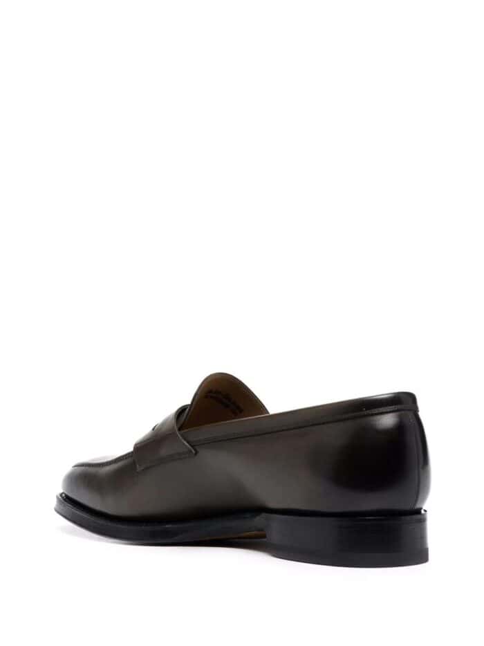 BALLY Dark Brown Leather Loafers