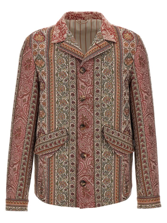 etro balmacaan neck overshirt Etro Balmacaan Neck Overshirt