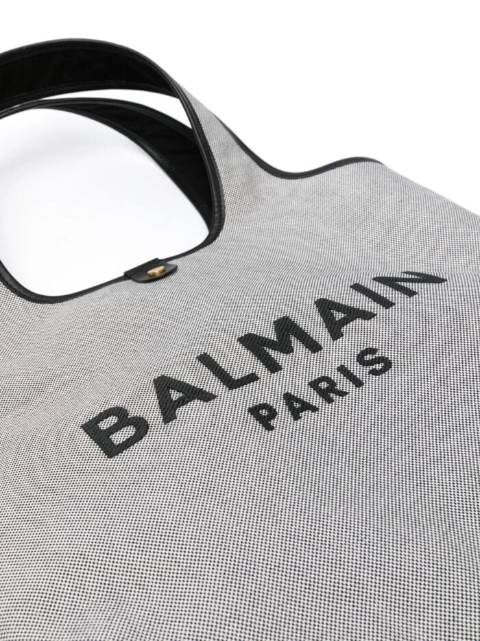 BALMAIN B-army Canvas Tote Bag