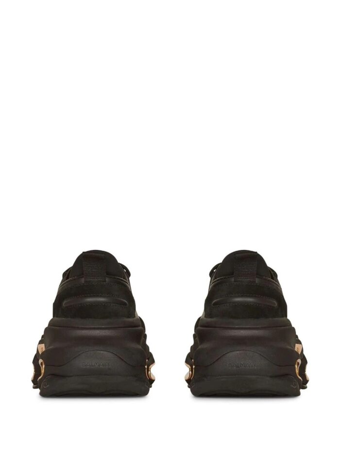 BALMAIN B Bold Low-calfskin&suede