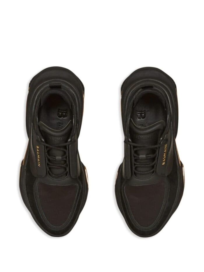 BALMAIN B Bold Low-calfskin&suede