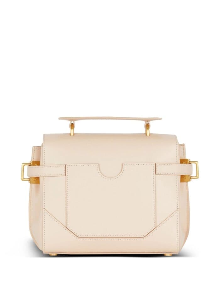 BALMAIN B-buzz 23 Leather Handbag