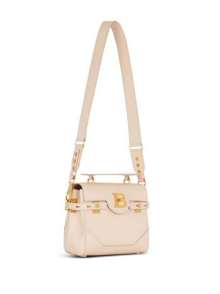 BALMAIN B-buzz 23 Leather Handbag