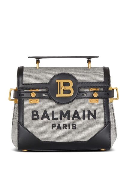 BALMAIN B-buzz 23 Leather Handbag
