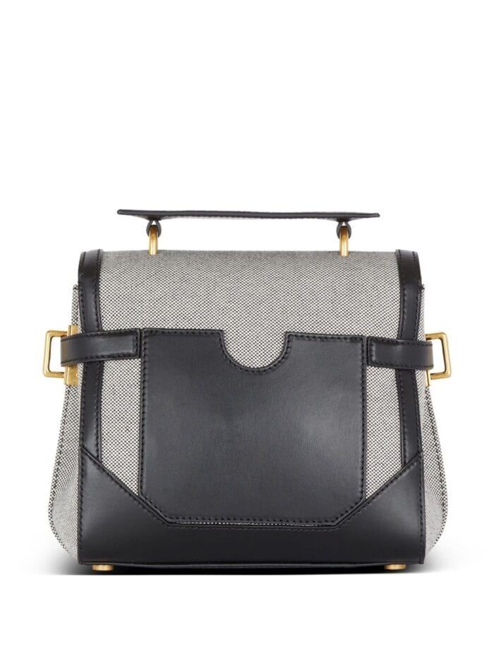 BALMAIN B-buzz 23 Leather Handbag