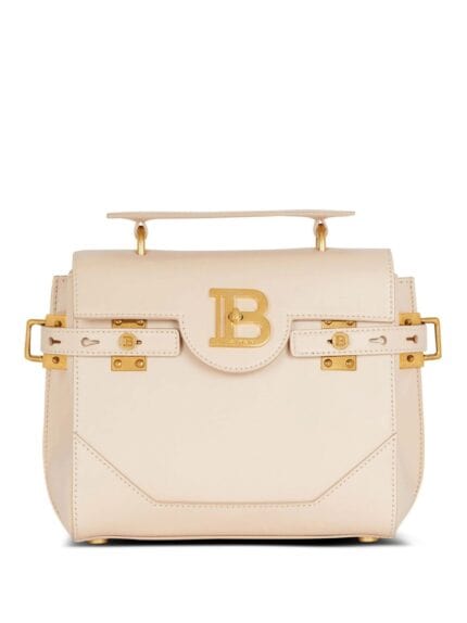 BALMAIN B-buzz 23 Leather Handbag