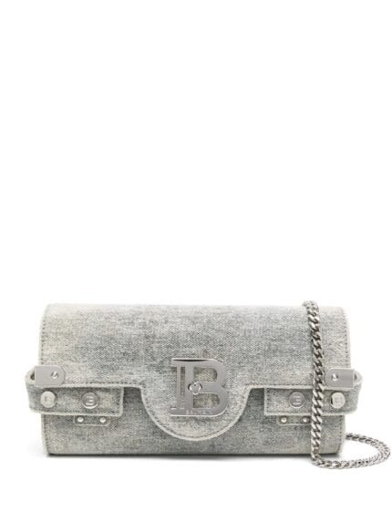 BALMAIN B-buzz Denim Shoulder Bag