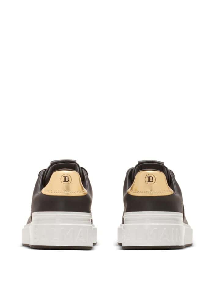 BALMAIN B-court Leather Sneakers