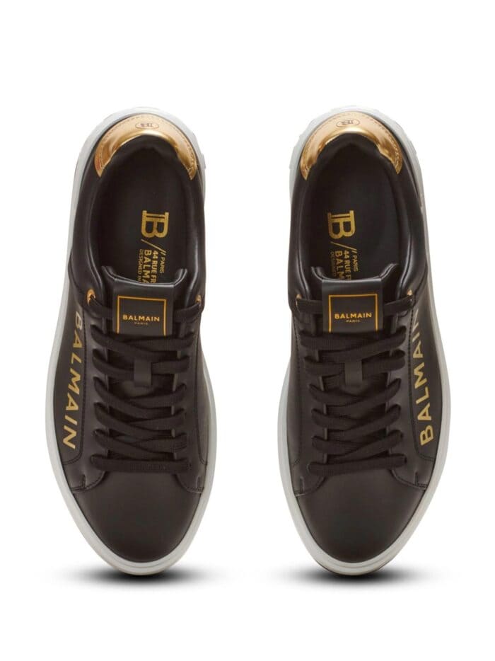 BALMAIN B-court Leather Sneakers