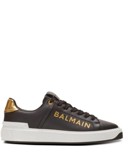 BALMAIN B-court Leather Sneakers