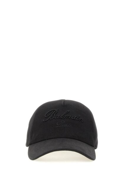 Balmain BASEBALL HAT WITH LOGO EMBROIDERY