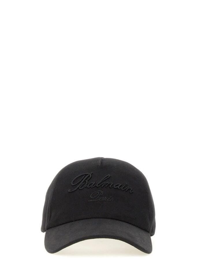 Balmain BASEBALL HAT WITH LOGO EMBROIDERY