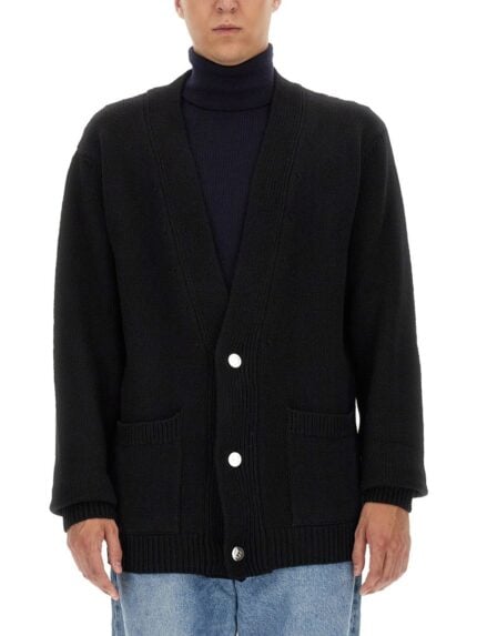 Balmain CARDIGAN WITH LOGO INLAY