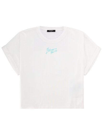 Balmain CROPPED T-SHIRT WITH LOGO