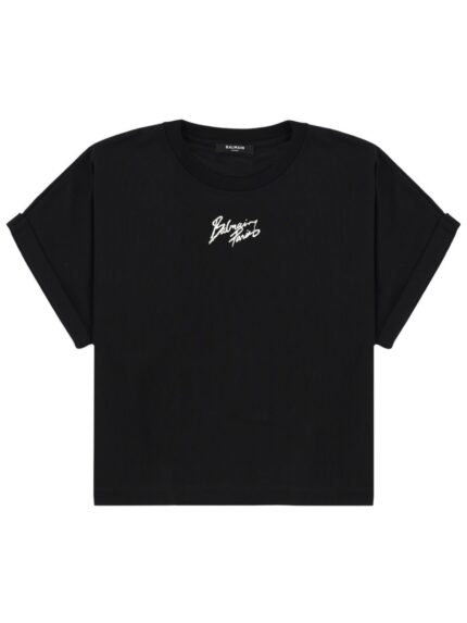 Balmain CROPPED T-SHIRT WITH LOGO