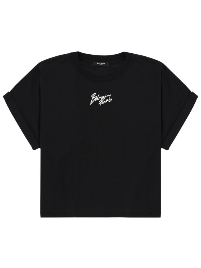 Balmain CROPPED T-SHIRT WITH LOGO