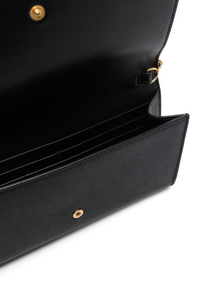 BALMAIN Embl?me Leather Clutch Bag