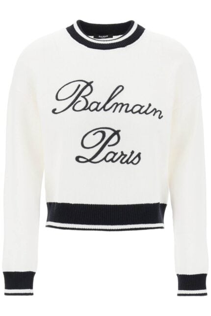 BALMAIN Embroidered Logo Pullover