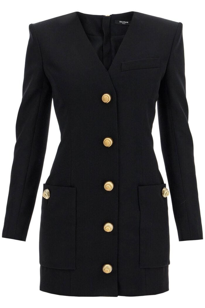 BALMAIN Fitted Mini Dress With Snail-shaped