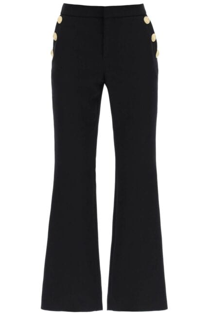 BALMAIN Flared Pants With Embossed Buttons