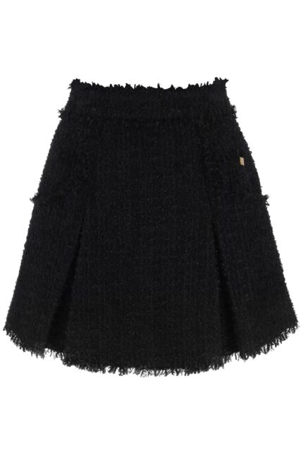 Balmain Flared Tweed Mini Skirt