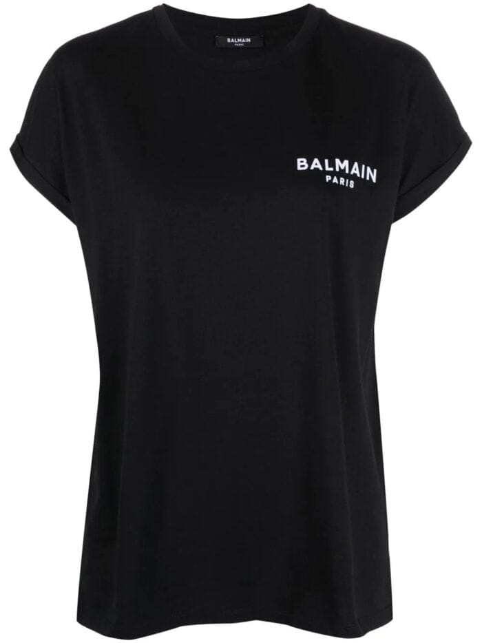 Balmain Flock Detail T-shirt