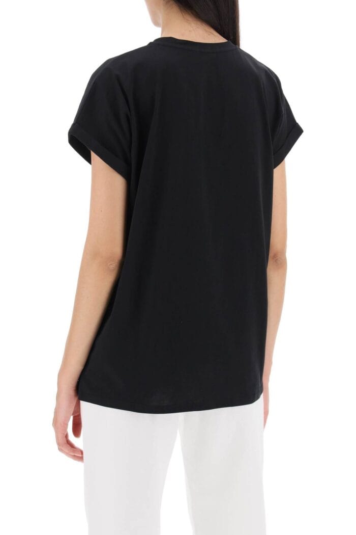 BALMAIN Flocked Logo T-shirt