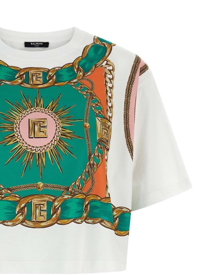 'Balmain Foulard' Print T-shirt