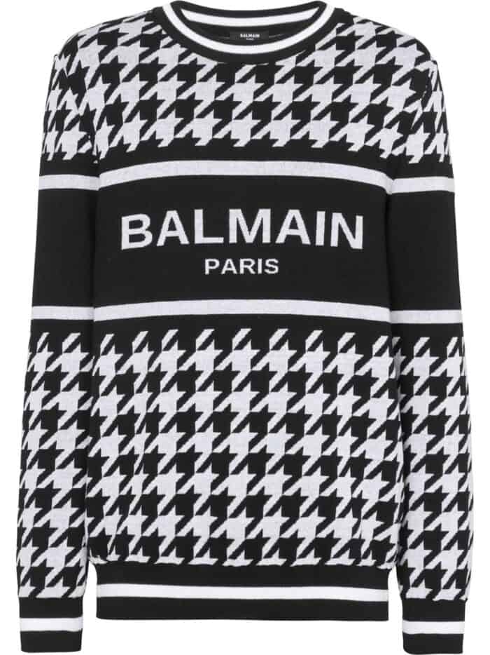 Balmain Houndstooth Pullover