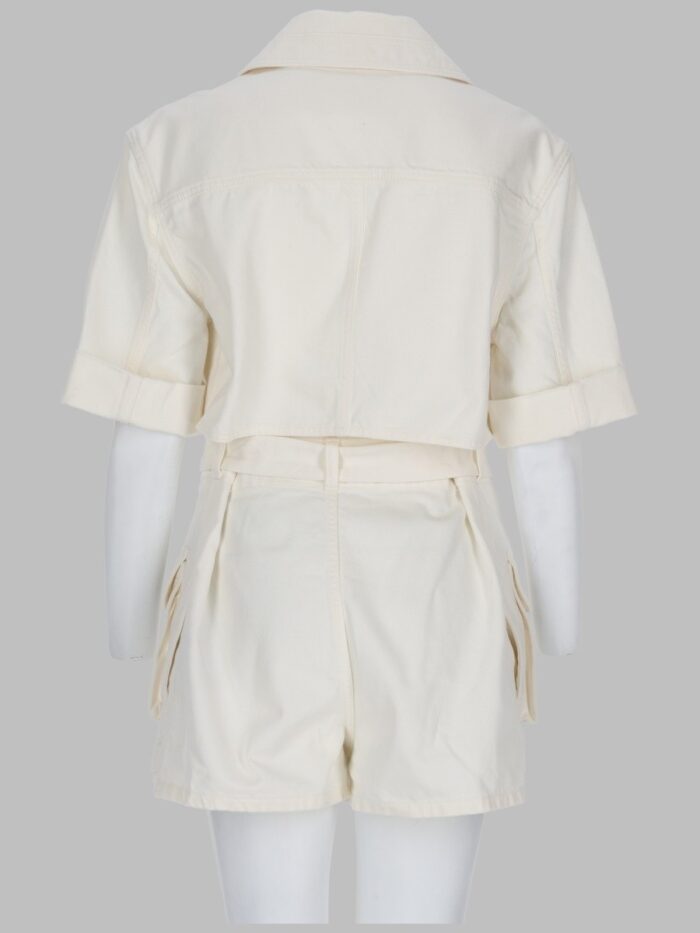 Balmain JUMPSUIT CON CINTURA IN DENIM