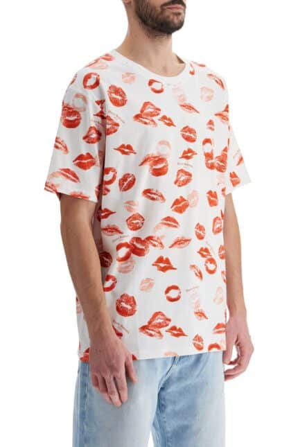 BALMAIN "kiss All Over Print T