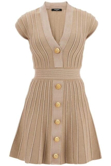 BALMAIN "knit Dress With Buttons"