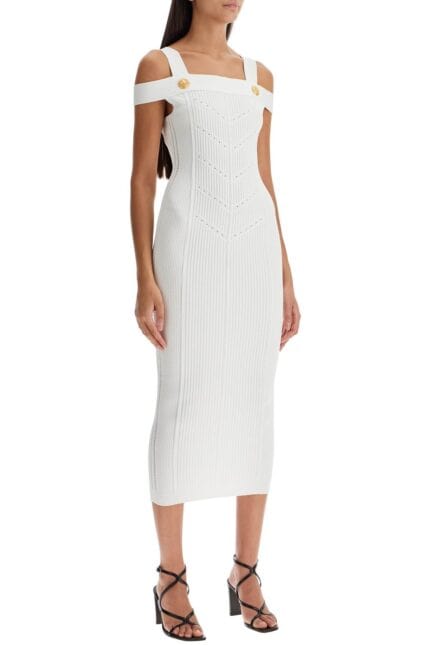 BALMAIN Knit Midi Dress In Seven