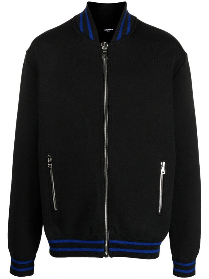 BALMAIN Knitted Zipped Bomber