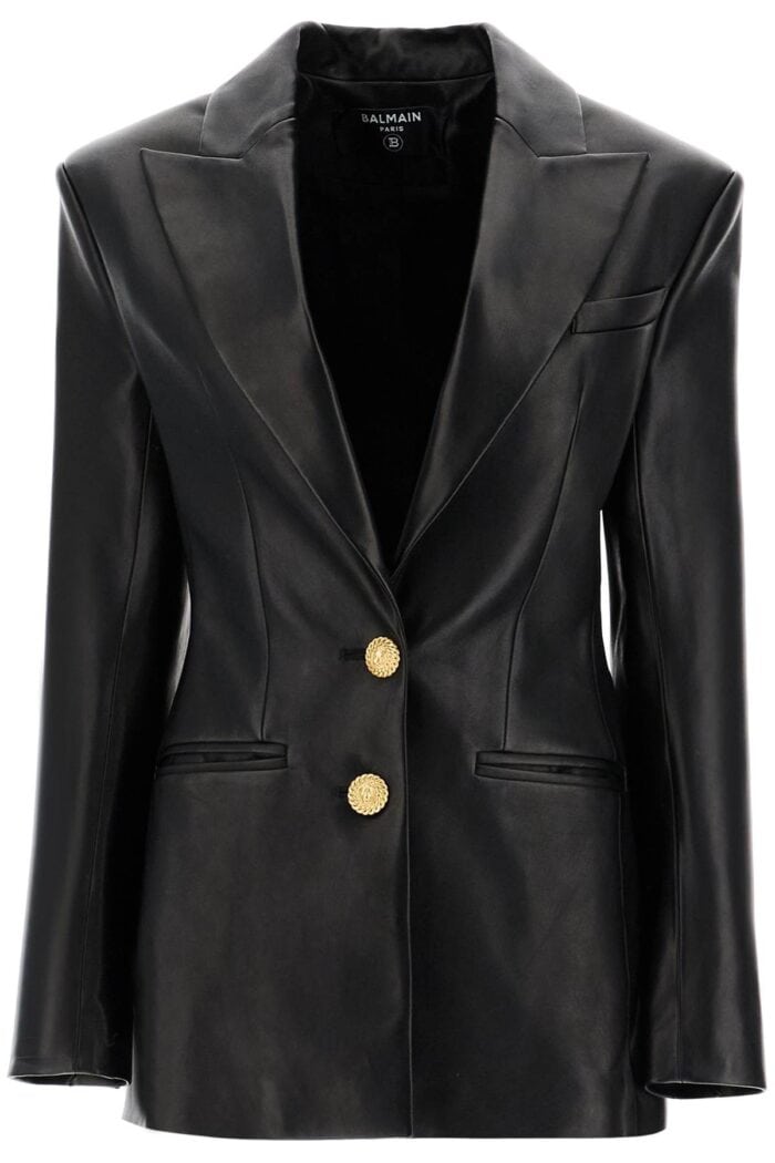 BALMAIN Leather Blazer Jacket