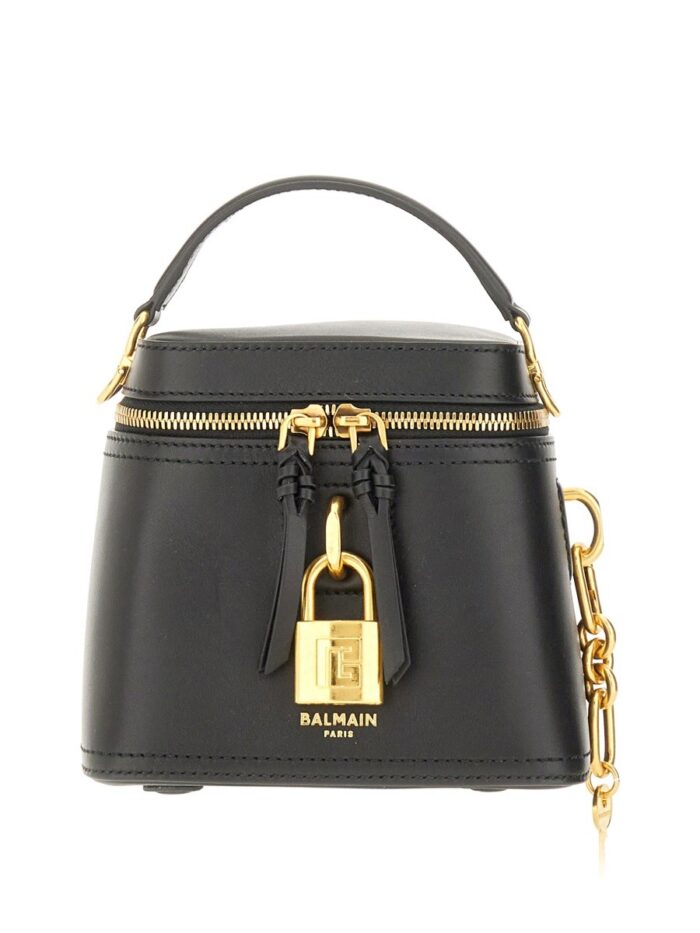 Balmain LEATHER "PULSE VANITY" BAG