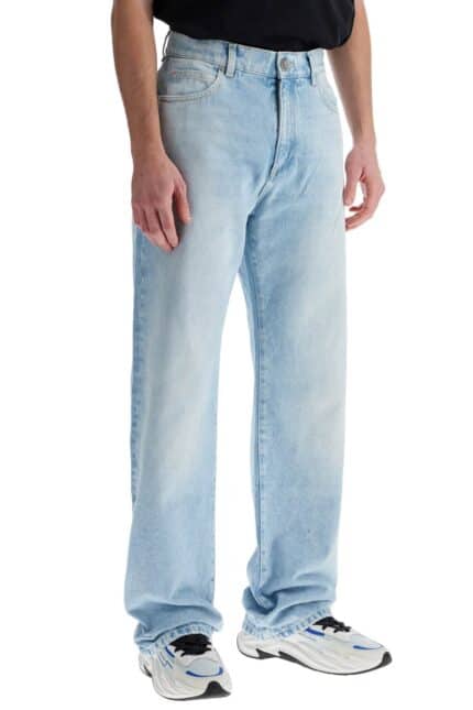 BALMAIN Light Wash Loose Fit Jeans