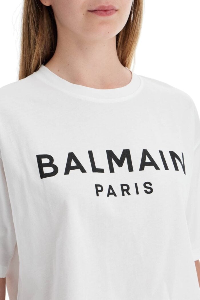 BALMAIN Logo Print Boxy T-shirt