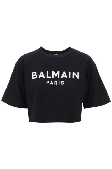 BALMAIN Logo Print Boxy T-shirt