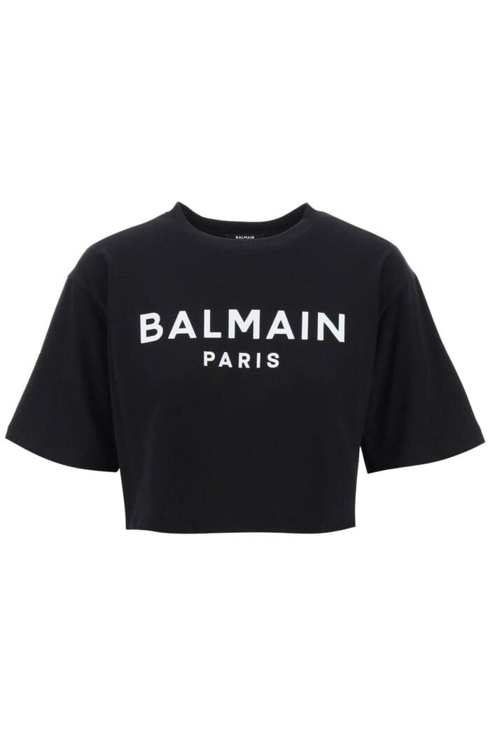 BALMAIN Logo Print Boxy T-shirt