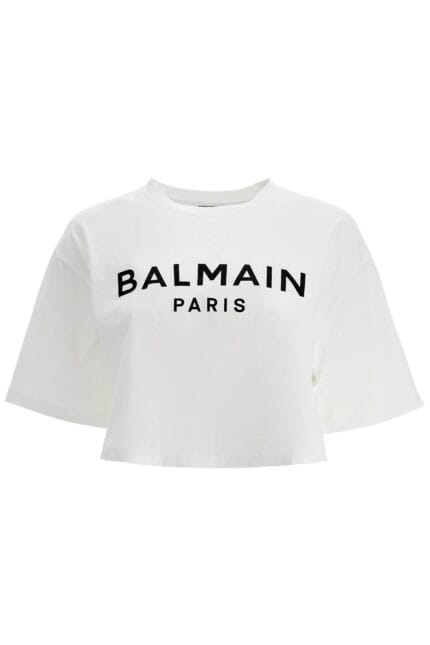 BALMAIN Logo Print Boxy T-shirt