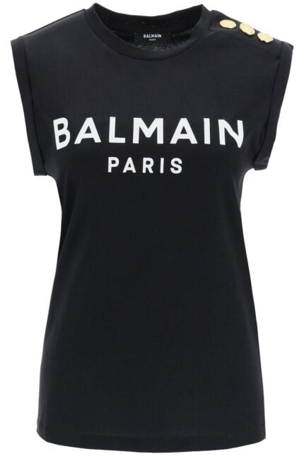 BALMAIN Logo Top With Embossed Buttons