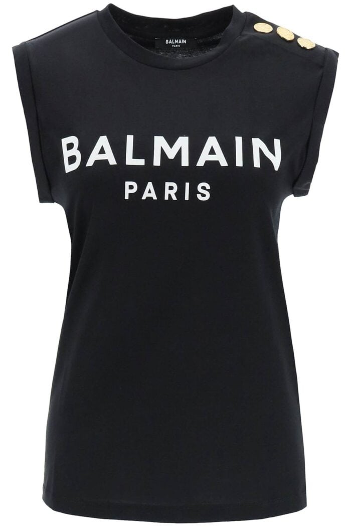 BALMAIN Logo Top With Embossed Buttons