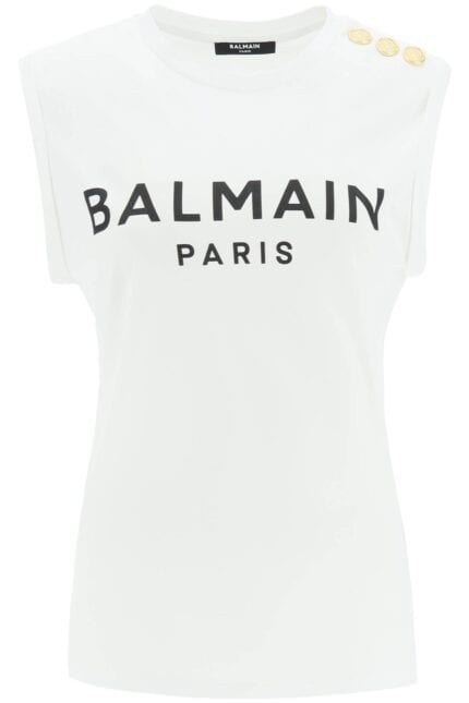 BALMAIN Logo Top With Embossed Buttons